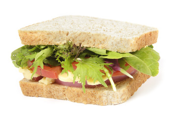 Healthy brown bread sandwich