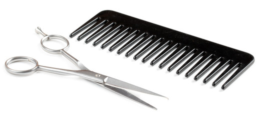 scissors and combs