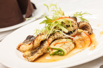 fish with vegetables