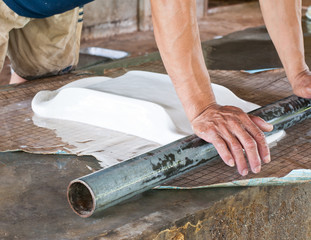 Making rubber sheets