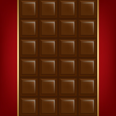 Chocolate Background With Golden Line