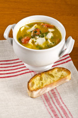 Italian Fish Soup with Ciabatta Bread