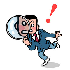 虫眼鏡と男子生徒