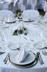 Mesa preparada para cena