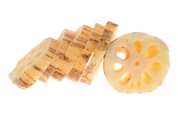 Freshly Sliced Lotus Roots