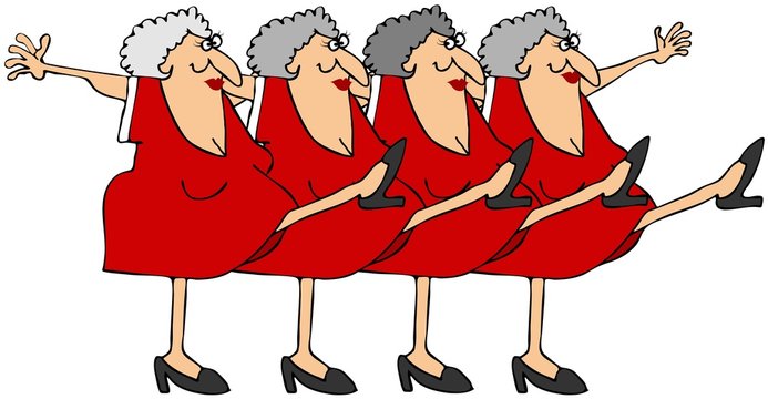 Old woman chorus line