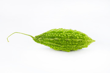Bitter gourd on white background