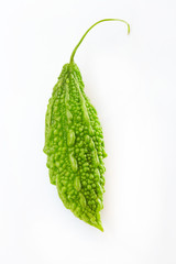Bitter gourd on white background