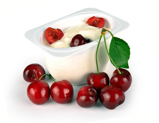 yoghurt with cherry