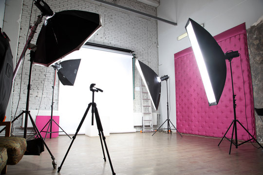 interior of a modern photo studio