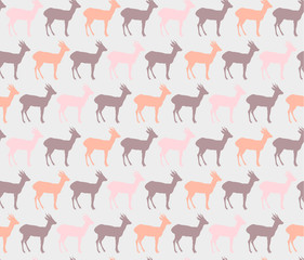 Colorful deer seamless pattern