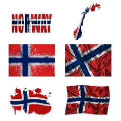 Norwegian flag collage
