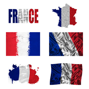 French flag collage