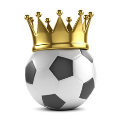 Gold crown soccer ball