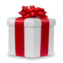 gift box over white background
