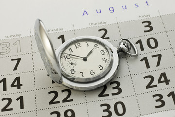 Clock and a calendar