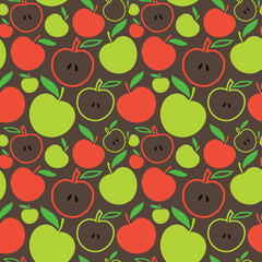 Seamless apple background