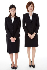 Two young business people