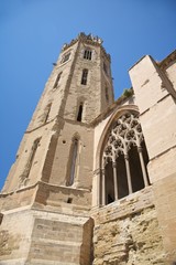 belfry of cathedral at Lleida city