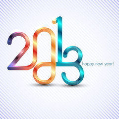 new year 2013 illustration with infinity symbol