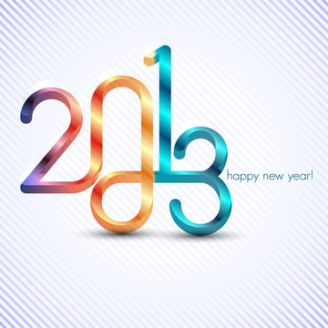 new year 2013 illustration with infinity symbol