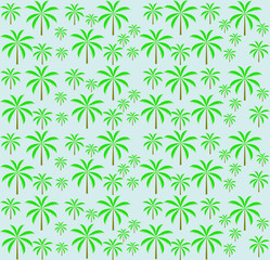 Palm trees seamless pattern. Vector illustration. EPS 10.