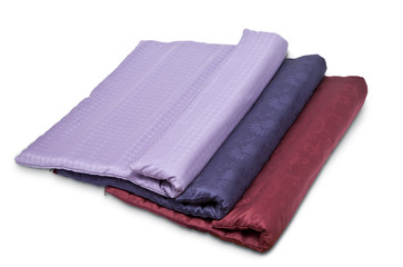 yoga mats on white background