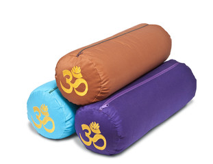 pillows for yoga on white background