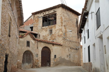 Fototapeta na wymiar Camarillas wieś prowincja Teruel Aragonia Hiszpania