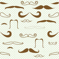 Mustaches seamless background