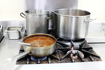Hot pot of soup