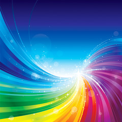 Abstract rainbow colors wave background. - 46956546