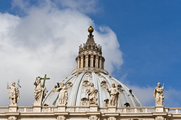 Fototapeta na wymiar Najlepiej Bazylika Piotra, Watykan, Rzym, Włochy