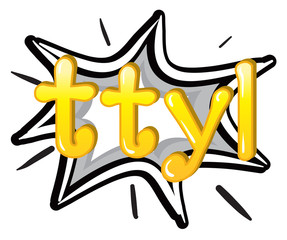 a speech bubble and a callout