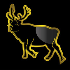 black and gold elephant vector