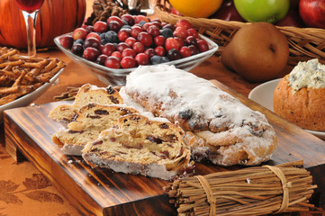 Cranberry almond stollen
