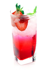 Strawberry soda water.