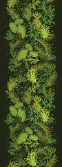 Vector Evergreen christmas tree vertical seamless pattern