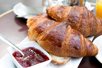 coffee and croissants