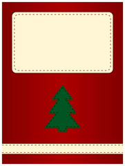 Rot gestreifte Weihnachtskarte
