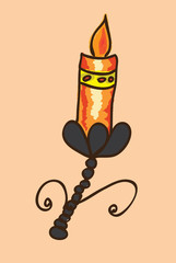 Colorful candle