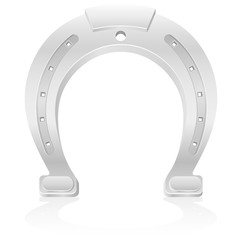 silver horseshoe talisman charm illustration