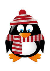 Cute winter penguin