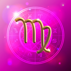 Zodiac Virgo golden sign