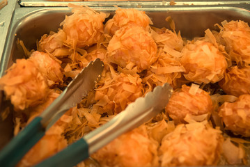deep fried golden meat balls