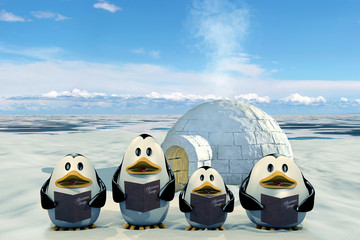 Christmas carol at North Pole