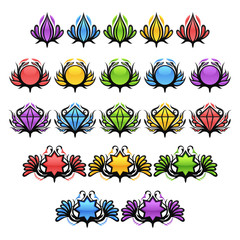 Colorful Glossy Badges