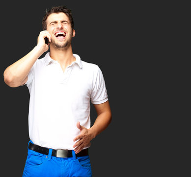 Man Talking On The Cell Phone
