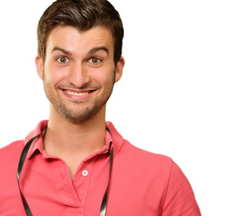 Portrait of a man holding camera