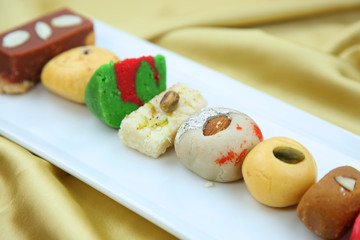Variety of delicious Indian sweets